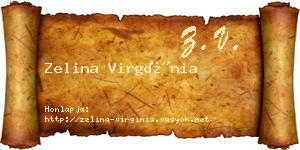 Zelina Virgínia névjegykártya